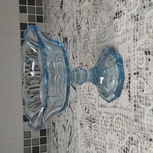 Vintage Fostoria Scalloped Edged Glass Pedestal Compote/Candy Dish
